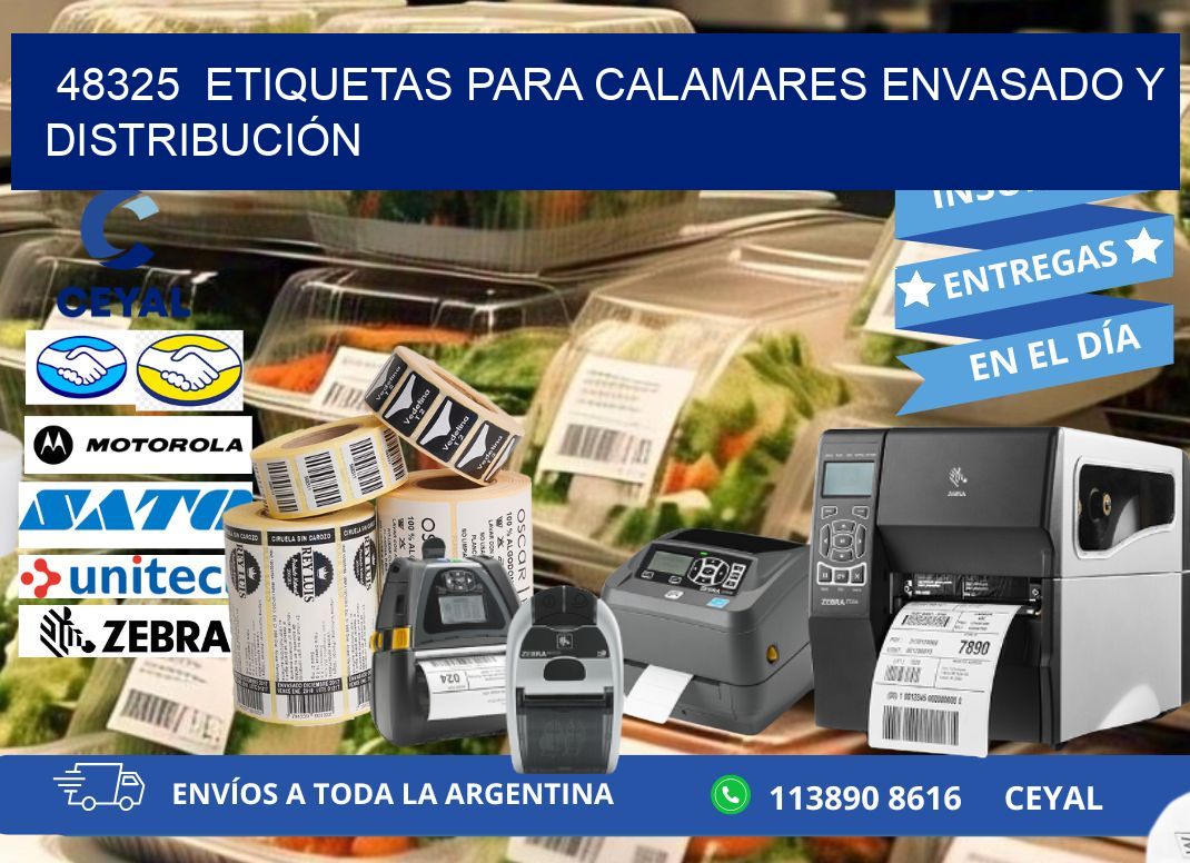48325  ETIQUETAS PARA CALAMARES ENVASADO Y DISTRIBUCIÓN