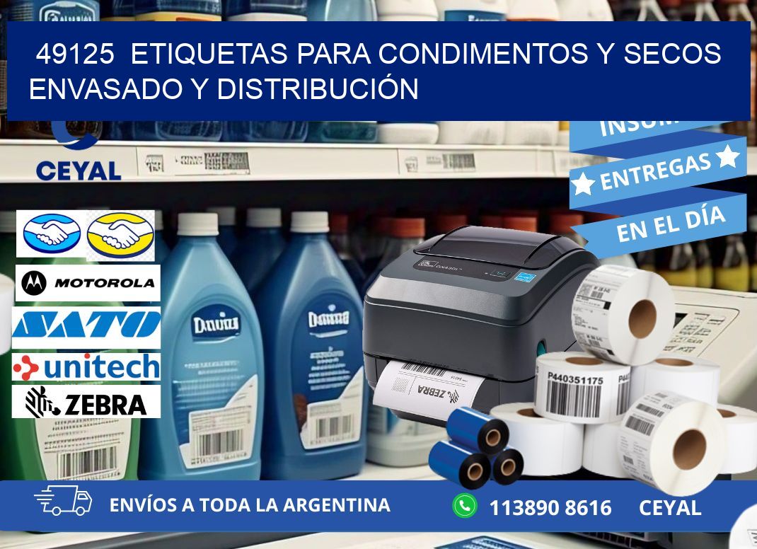 49125  ETIQUETAS PARA CONDIMENTOS Y SECOS ENVASADO Y DISTRIBUCIÓN