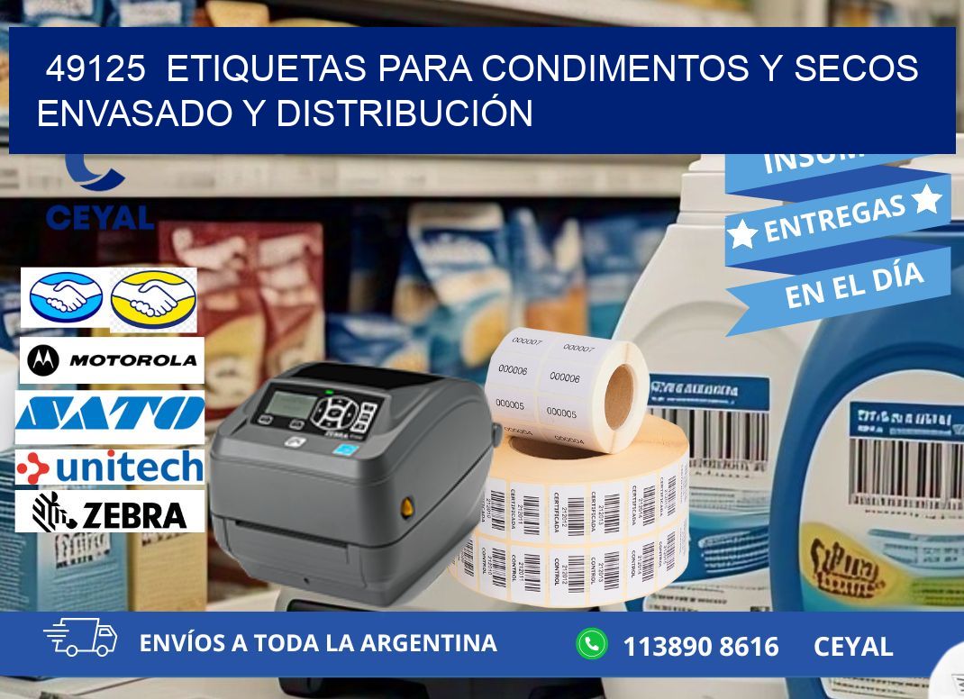 49125  ETIQUETAS PARA CONDIMENTOS Y SECOS ENVASADO Y DISTRIBUCIÓN