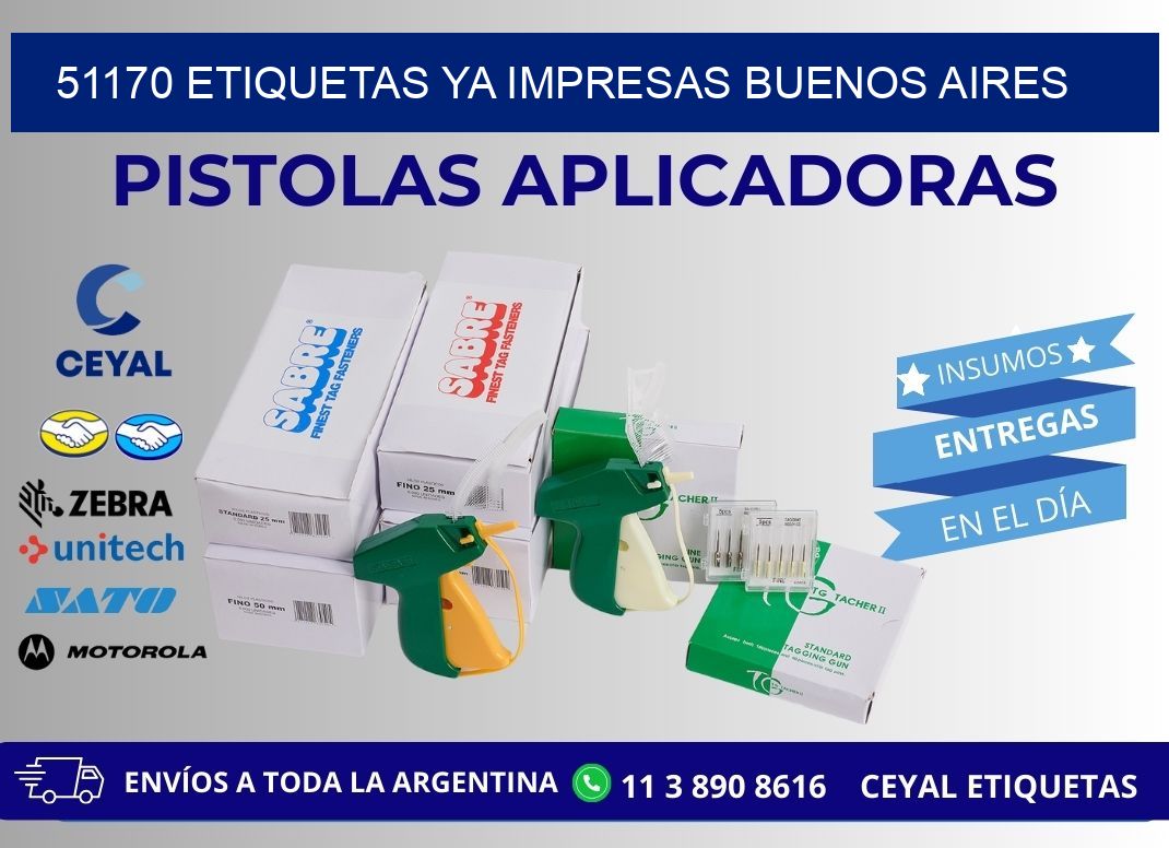 51170 ETIQUETAS YA IMPRESAS BUENOS AIRES