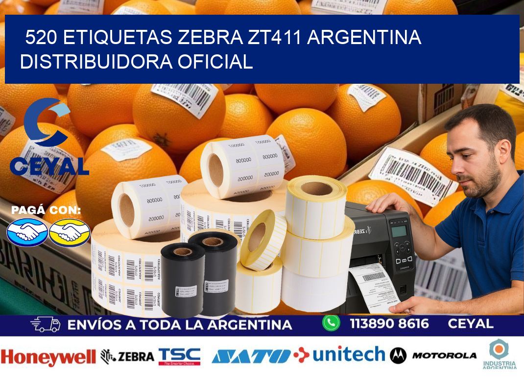 520 etiquetas zebra zt411 argentina DISTRIBUIDORA OFICIAL
