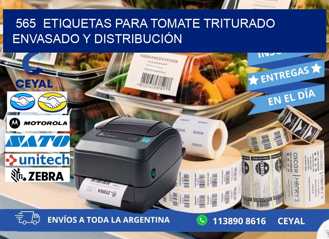 565  ETIQUETAS PARA TOMATE TRITURADO ENVASADO Y DISTRIBUCIÓN