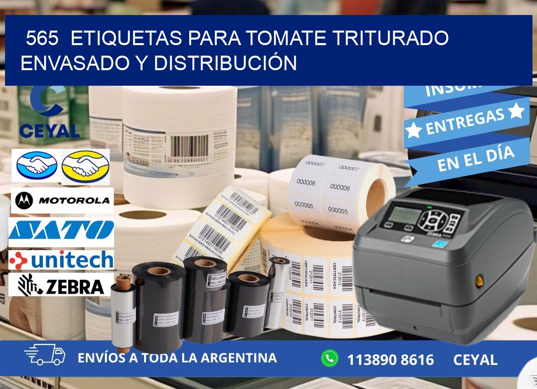 565  ETIQUETAS PARA TOMATE TRITURADO ENVASADO Y DISTRIBUCIÓN