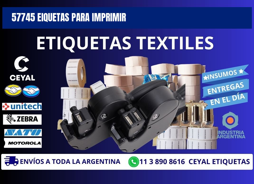 57745 EIQUETAS PARA IMPRIMIR