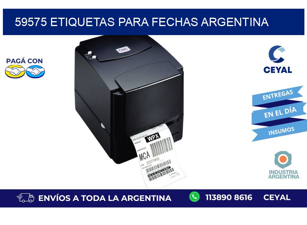 59575 ETIQUETAS PARA FECHAS ARGENTINA