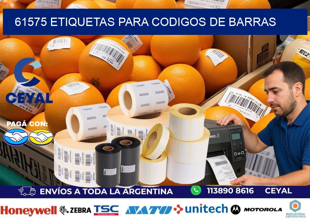 61575 ETIQUETAS PARA CODIGOS DE BARRAS