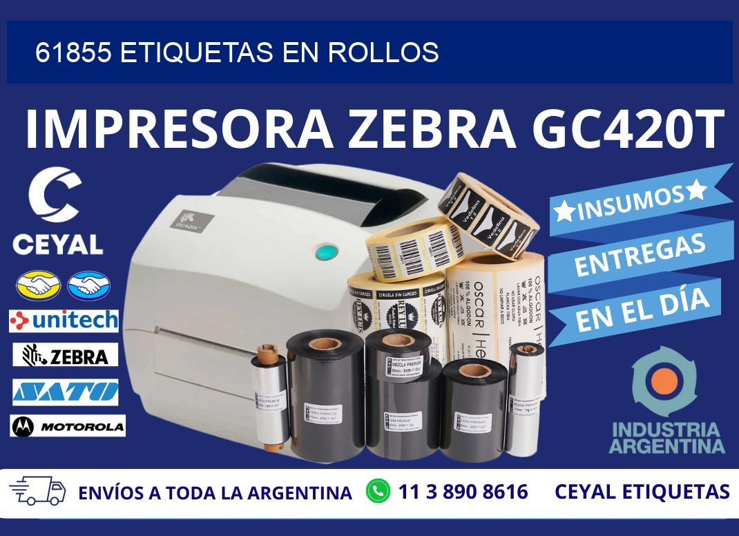 61855 ETIQUETAS EN ROLLOS