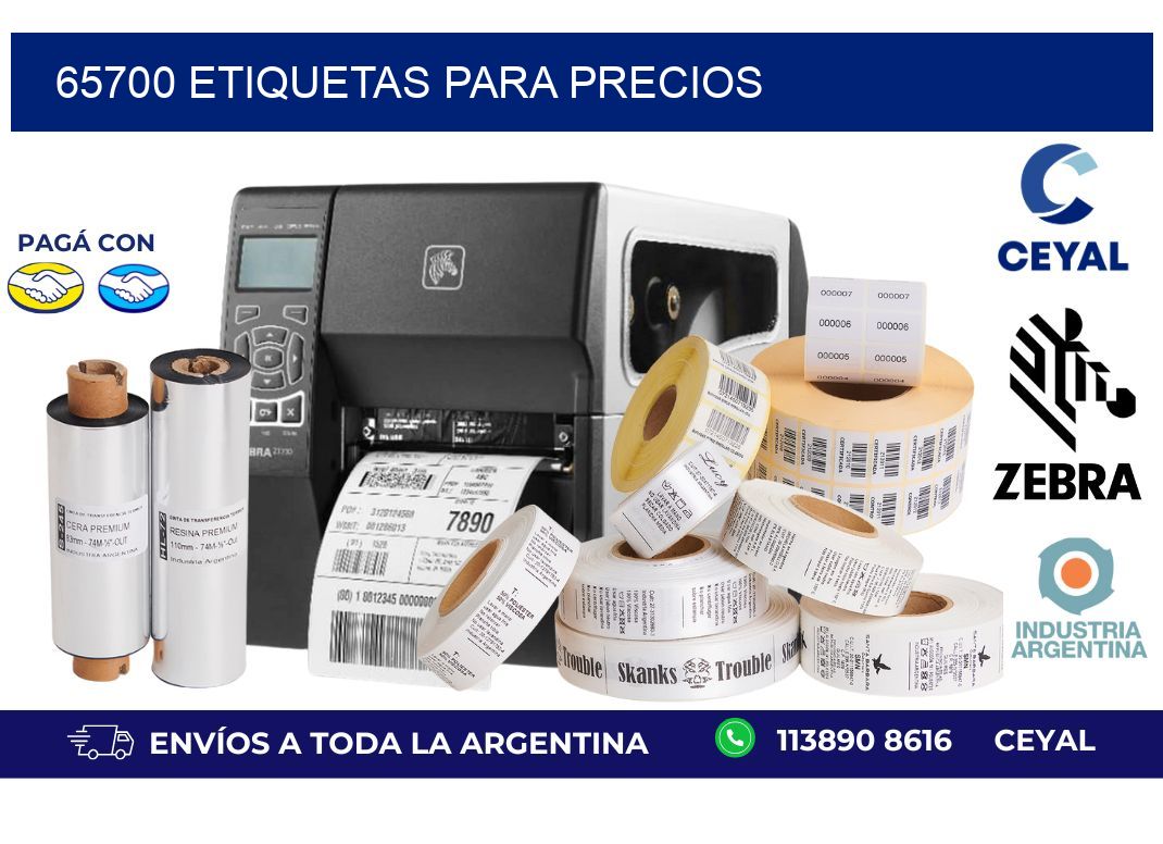 65700 ETIQUETAS PARA PRECIOS