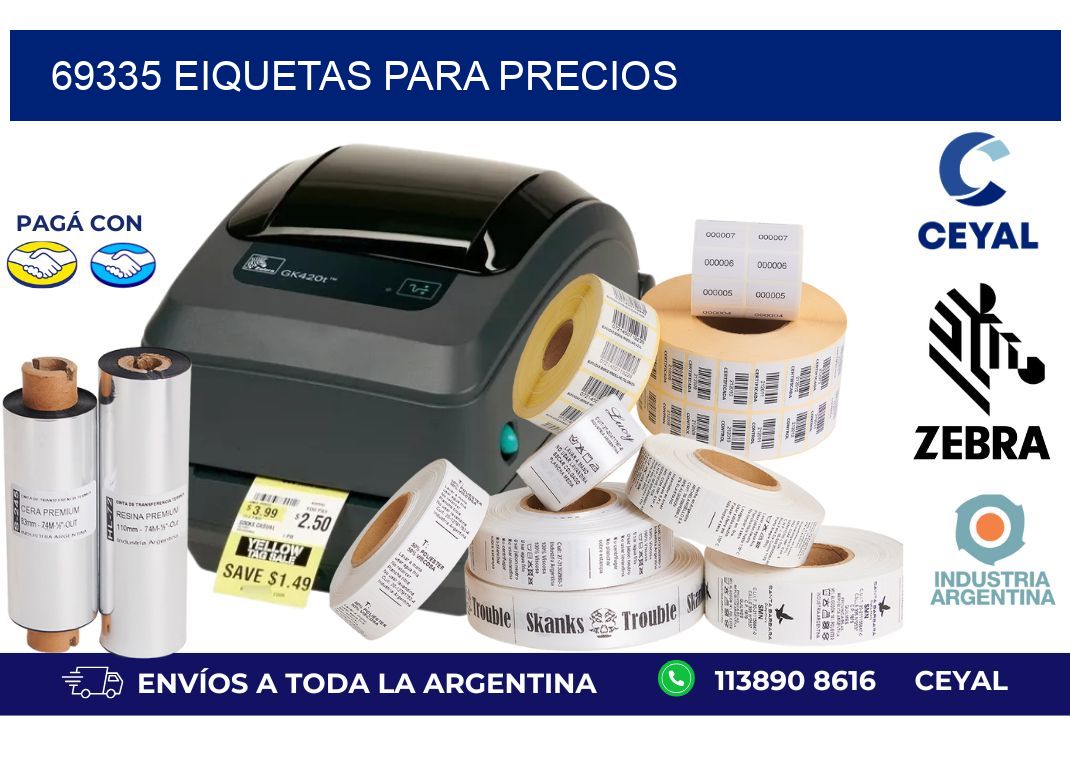 69335 EIQUETAS PARA PRECIOS