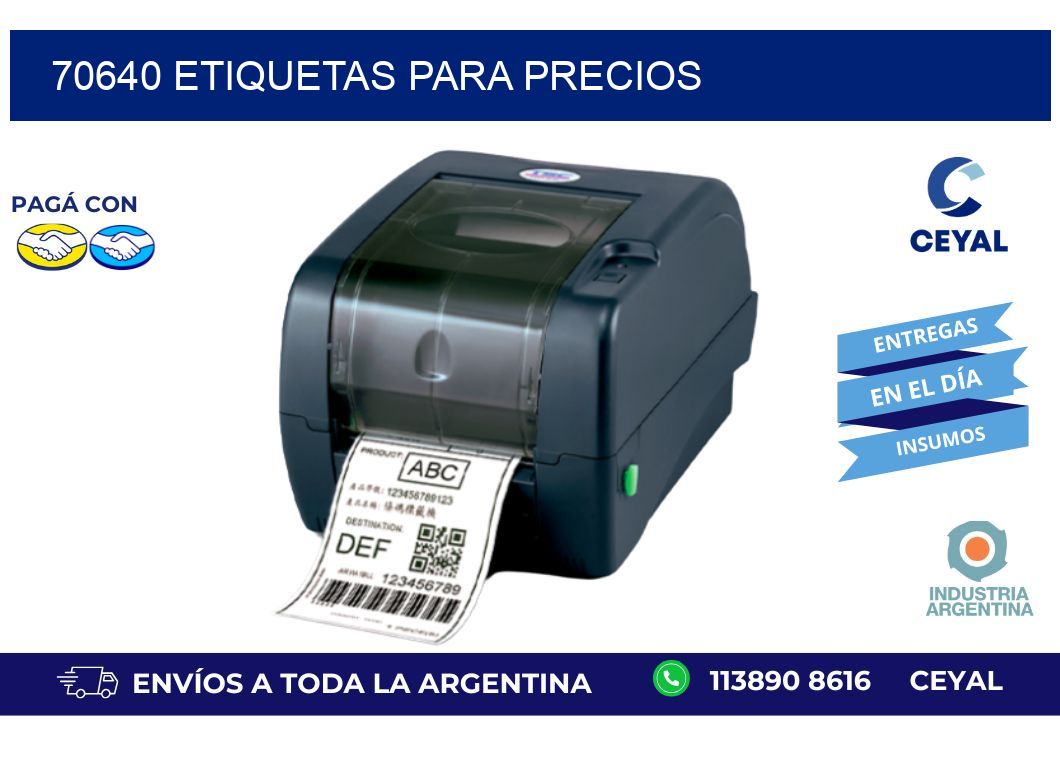 70640 ETIQUETAS PARA PRECIOS
