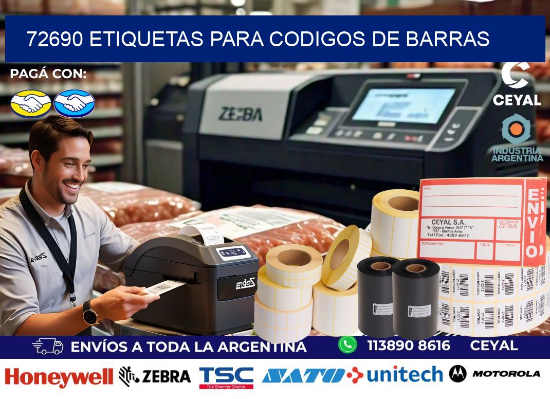 72690 ETIQUETAS PARA CODIGOS DE BARRAS