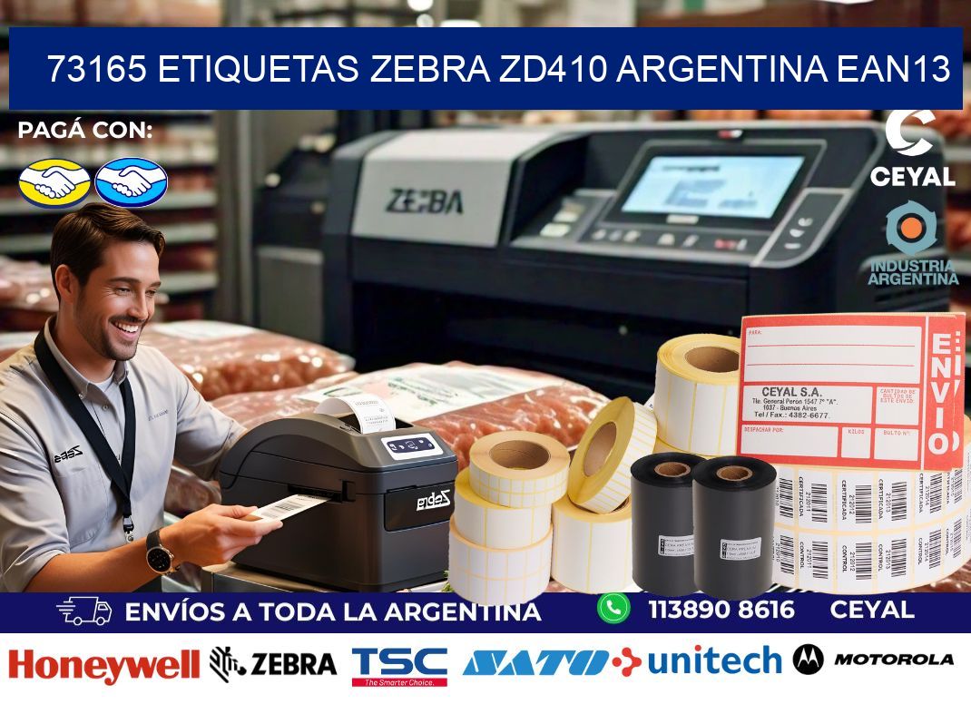 73165 etiquetas zebra zd410 argentina EAN13