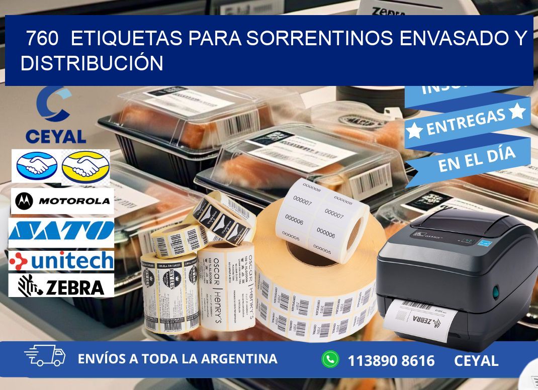 760  ETIQUETAS PARA SORRENTINOS ENVASADO Y DISTRIBUCIÓN