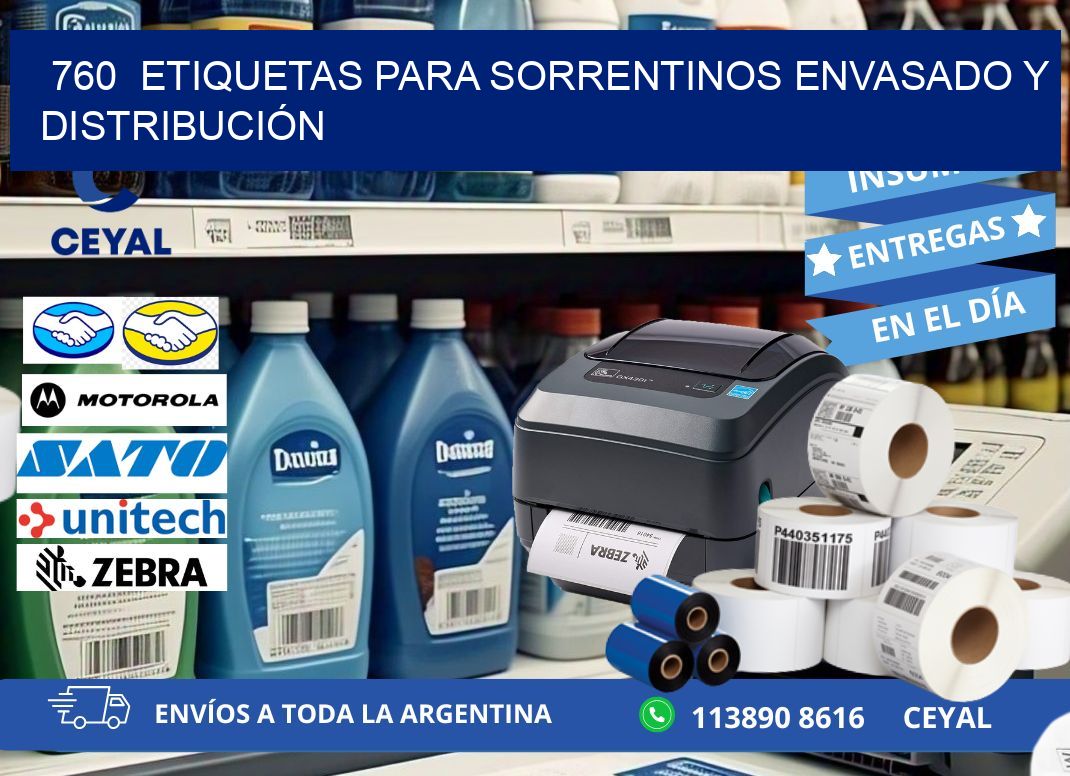 760  ETIQUETAS PARA SORRENTINOS ENVASADO Y DISTRIBUCIÓN