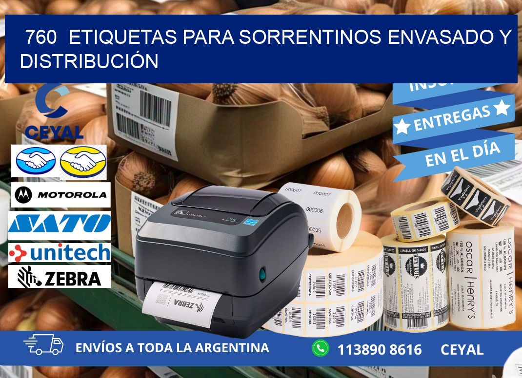 760  ETIQUETAS PARA SORRENTINOS ENVASADO Y DISTRIBUCIÓN