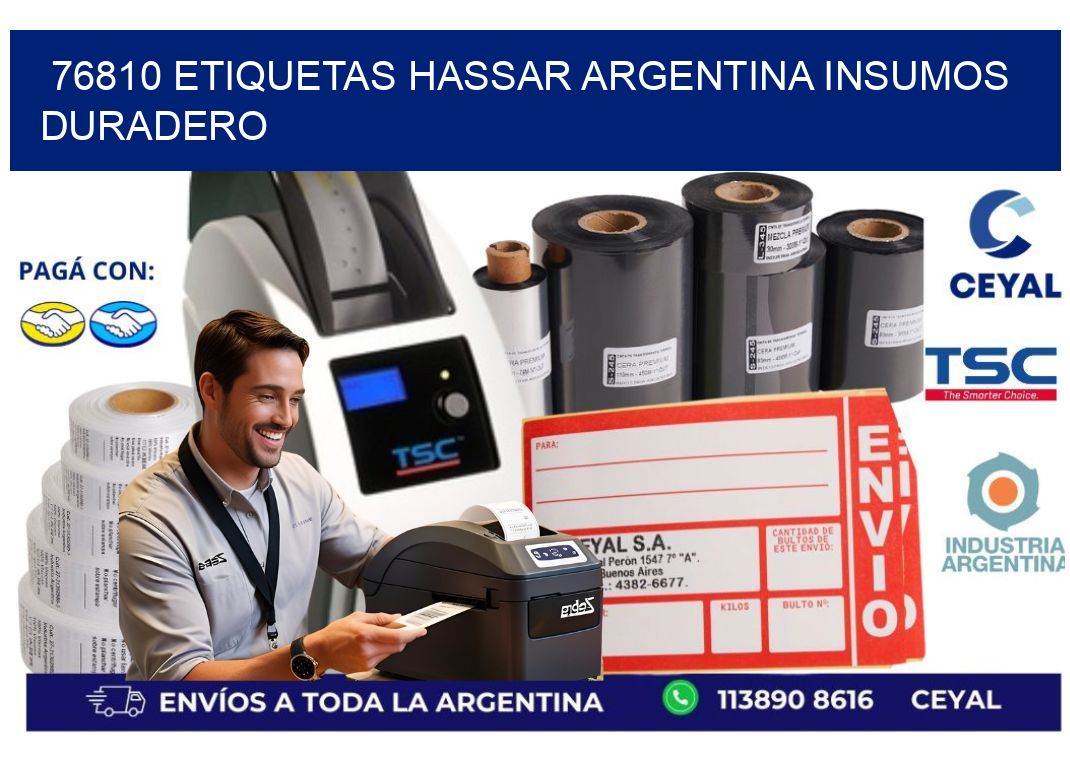 76810 etiquetas hassar argentina INSUMOS DURADERO