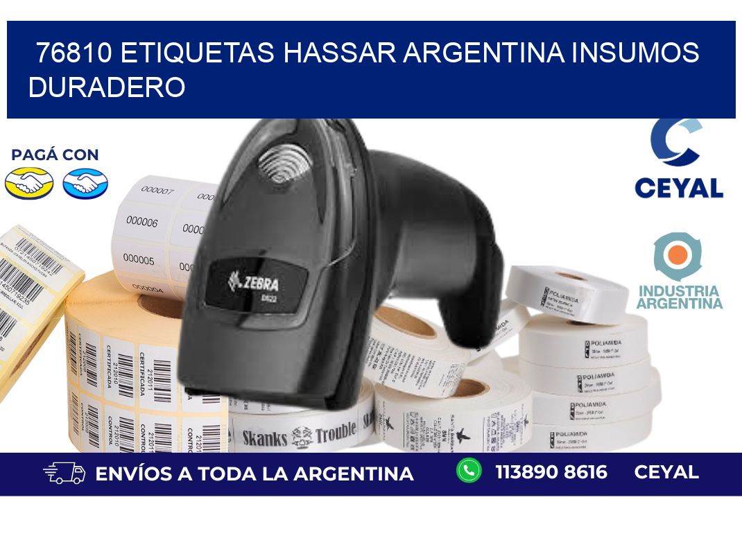 76810 etiquetas hassar argentina INSUMOS DURADERO