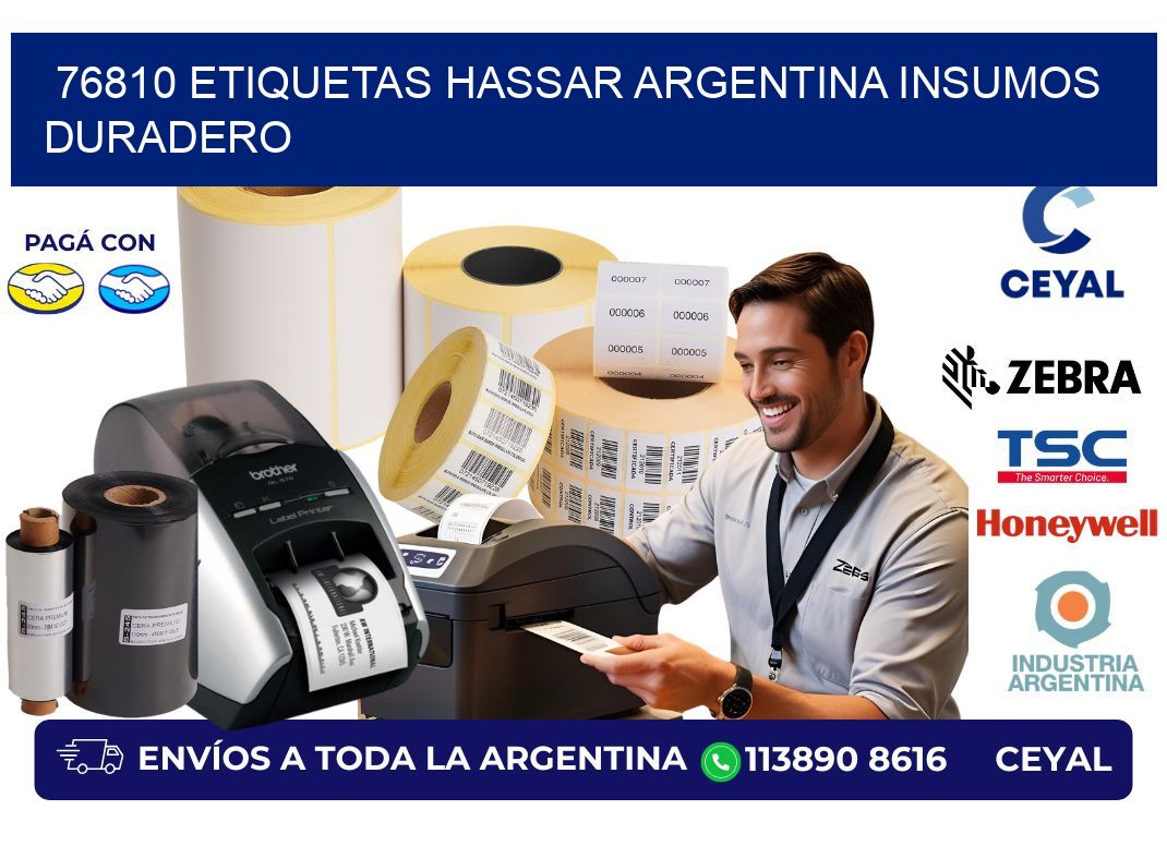 76810 etiquetas hassar argentina INSUMOS DURADERO