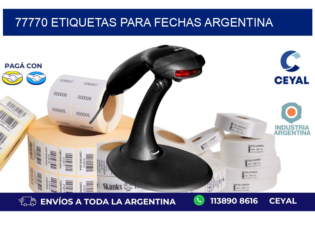 77770 ETIQUETAS PARA FECHAS ARGENTINA