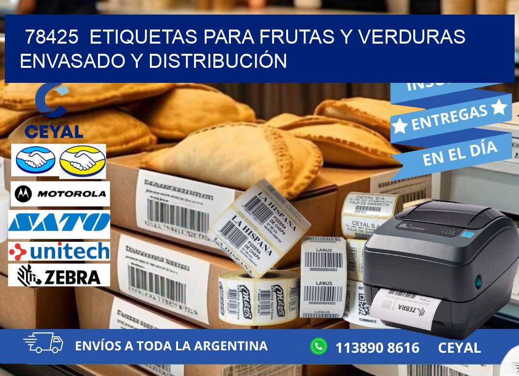 78425  ETIQUETAS PARA FRUTAS Y VERDURAS ENVASADO Y DISTRIBUCIÓN
