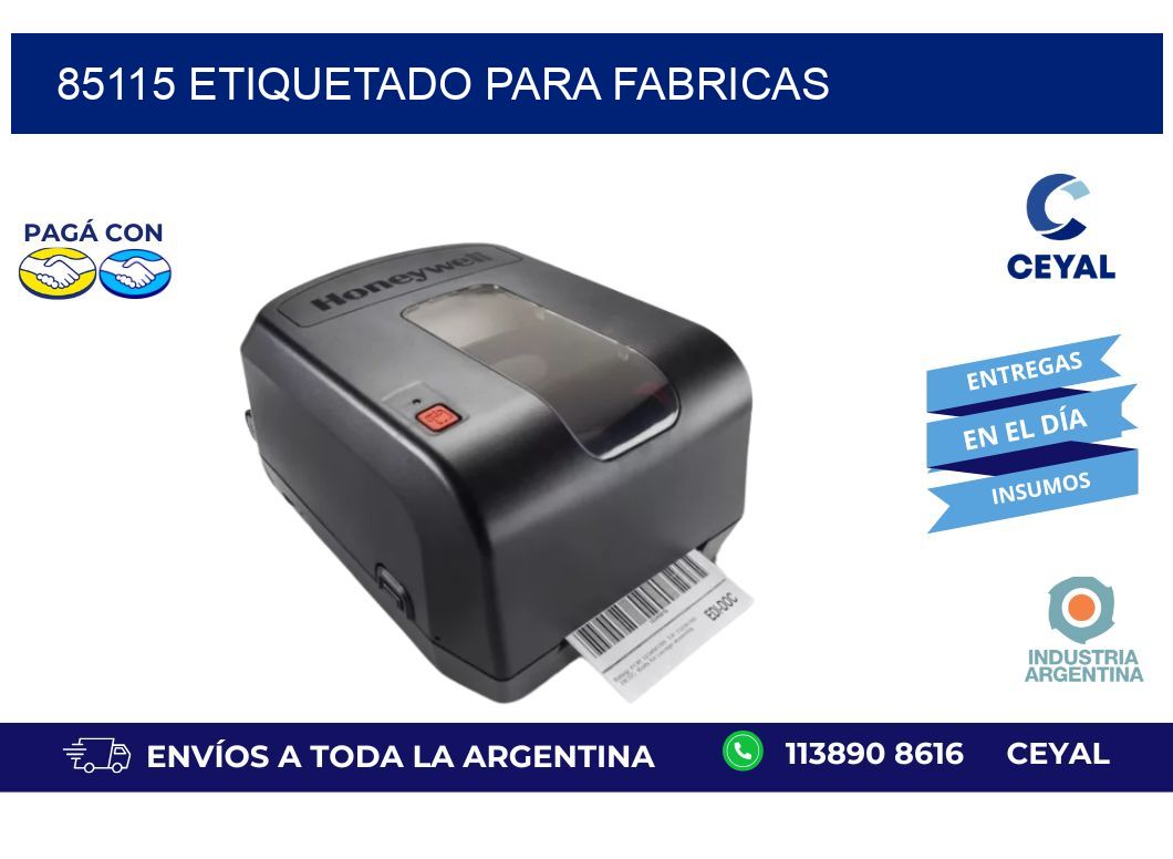 85115 ETIQUETADO PARA FABRICAS