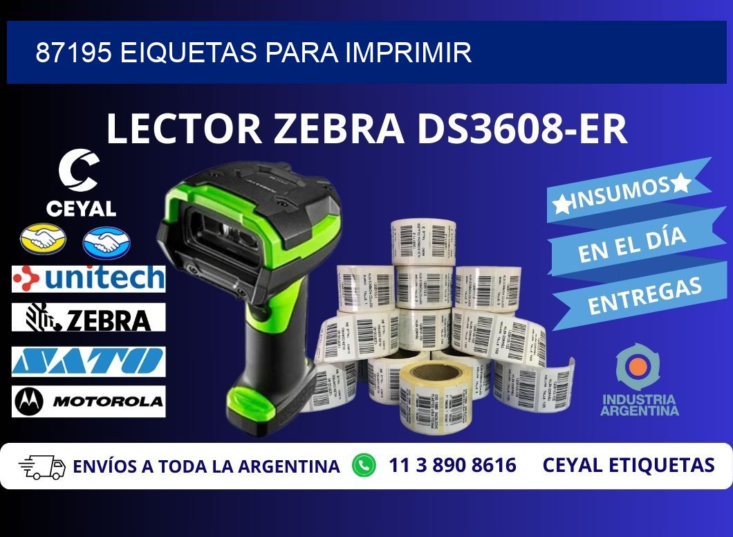 87195 EIQUETAS PARA IMPRIMIR