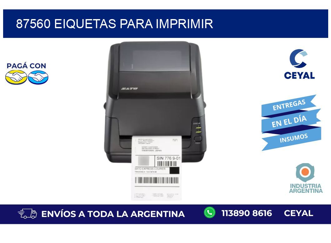 87560 EIQUETAS PARA IMPRIMIR