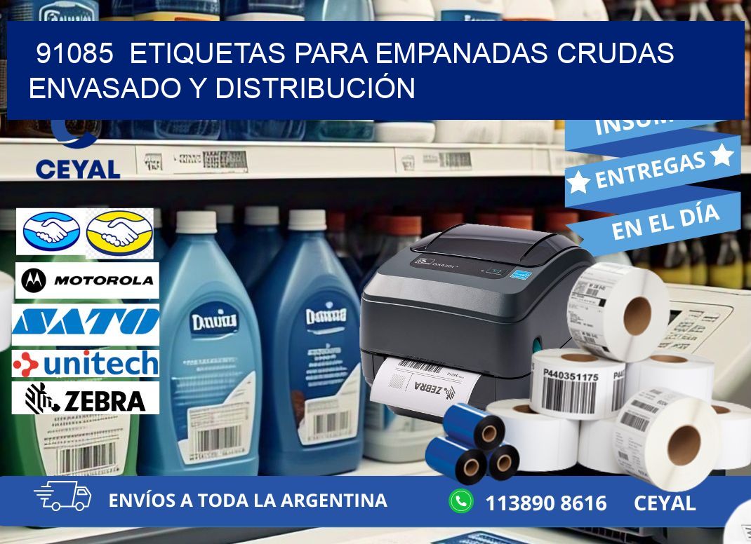 91085  ETIQUETAS PARA EMPANADAS CRUDAS ENVASADO Y DISTRIBUCIÓN