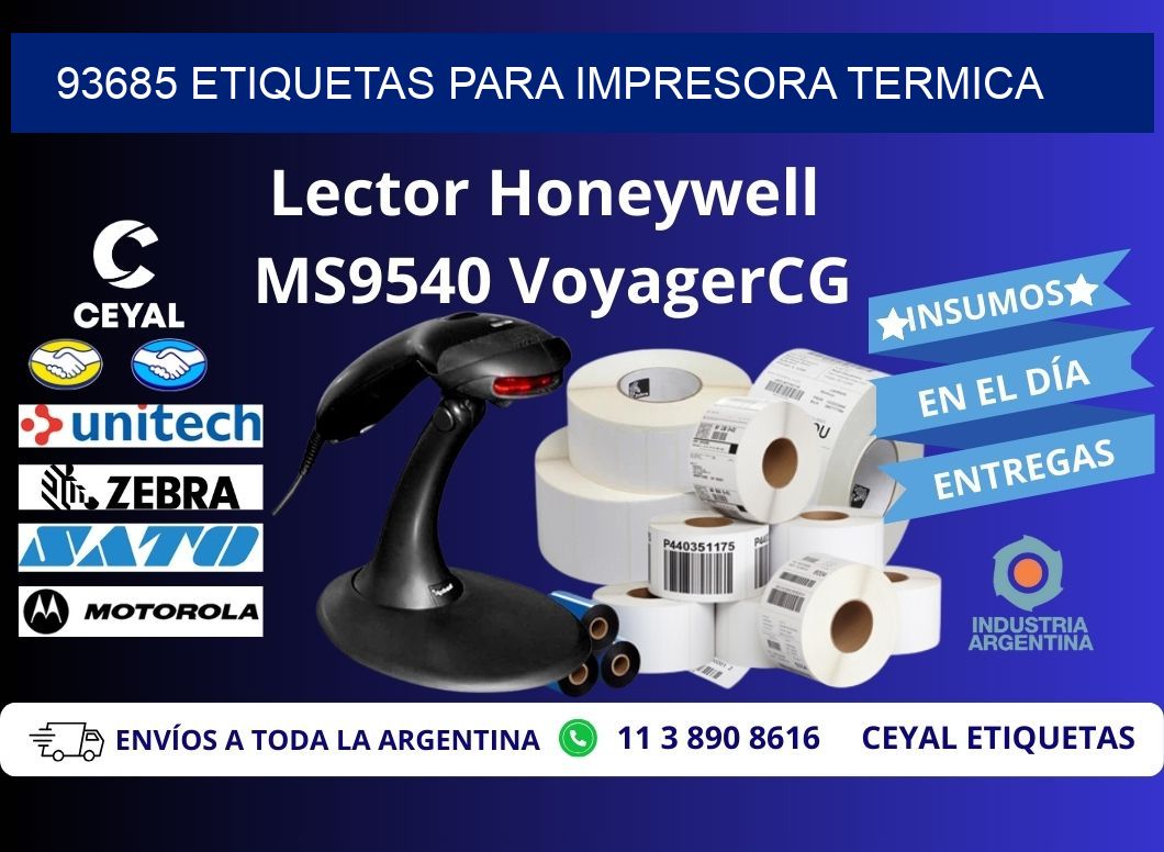 93685 ETIQUETAS PARA IMPRESORA TERMICA