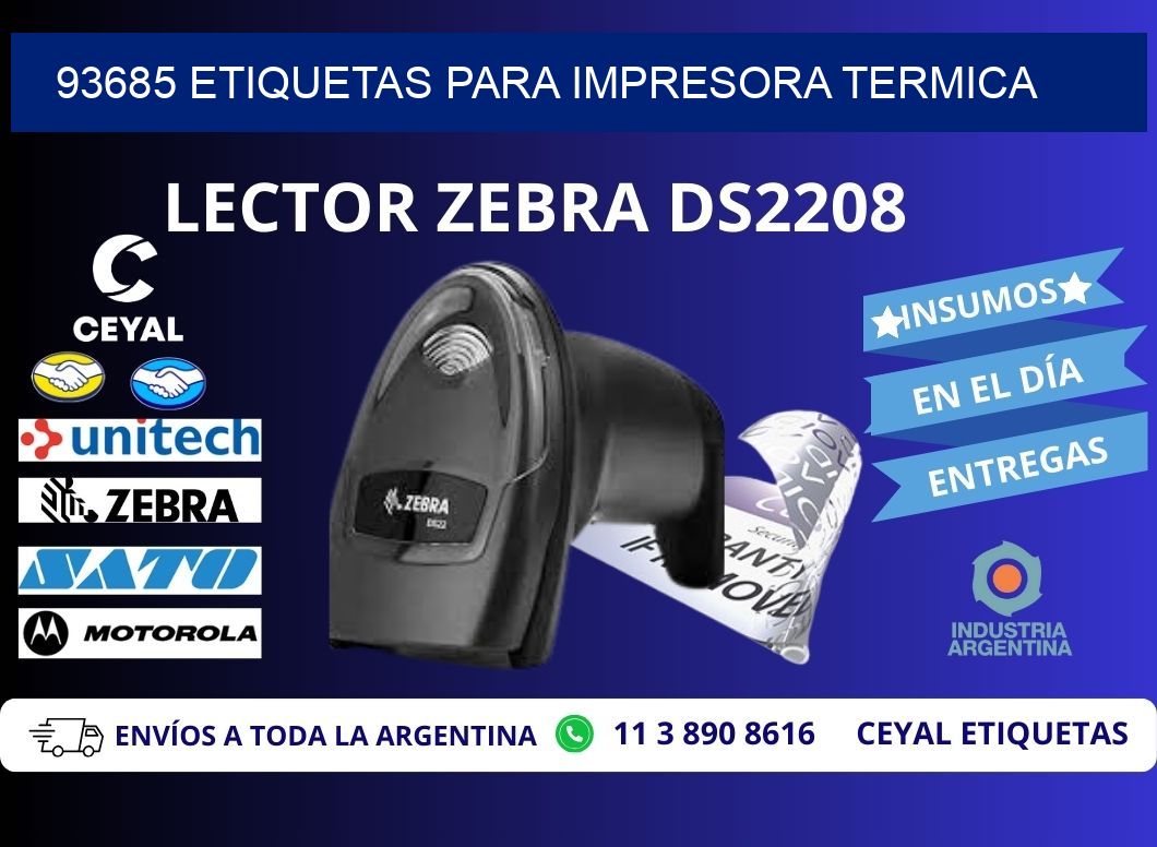 93685 ETIQUETAS PARA IMPRESORA TERMICA