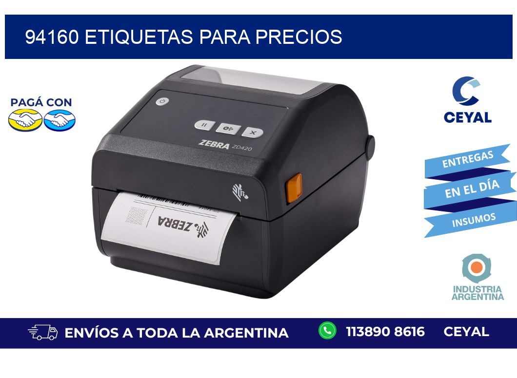 94160 ETIQUETAS PARA PRECIOS