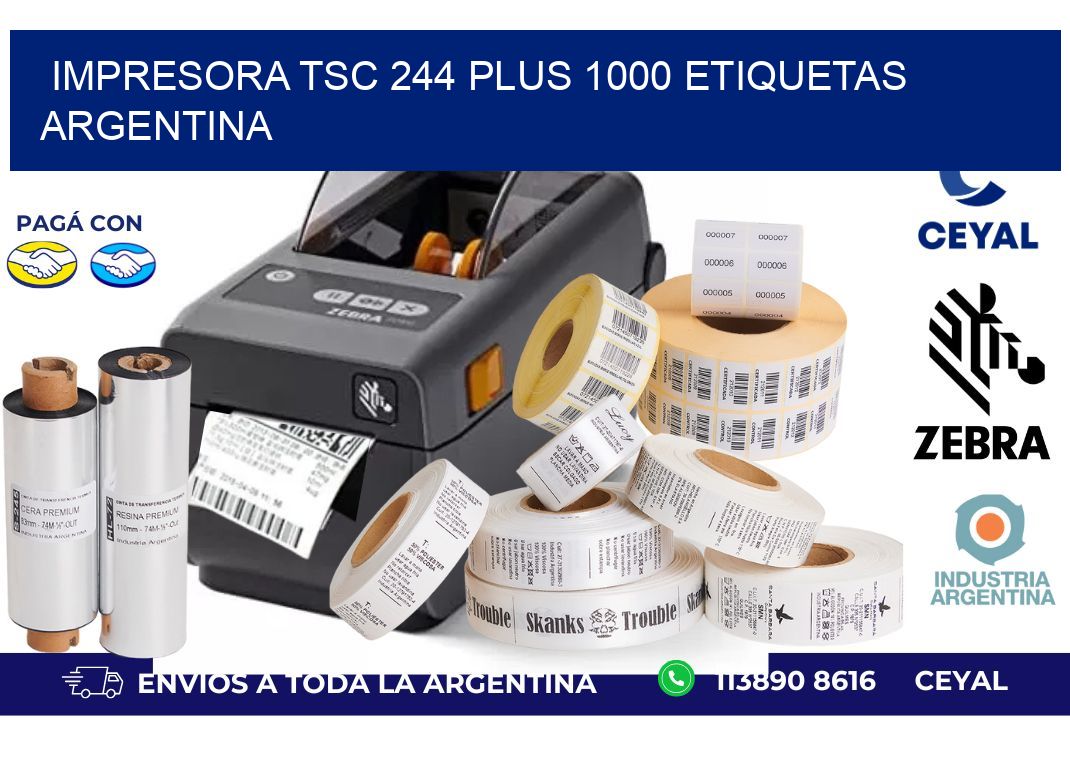 Impresora tsc 244 plus 1000 etiquetas argentina