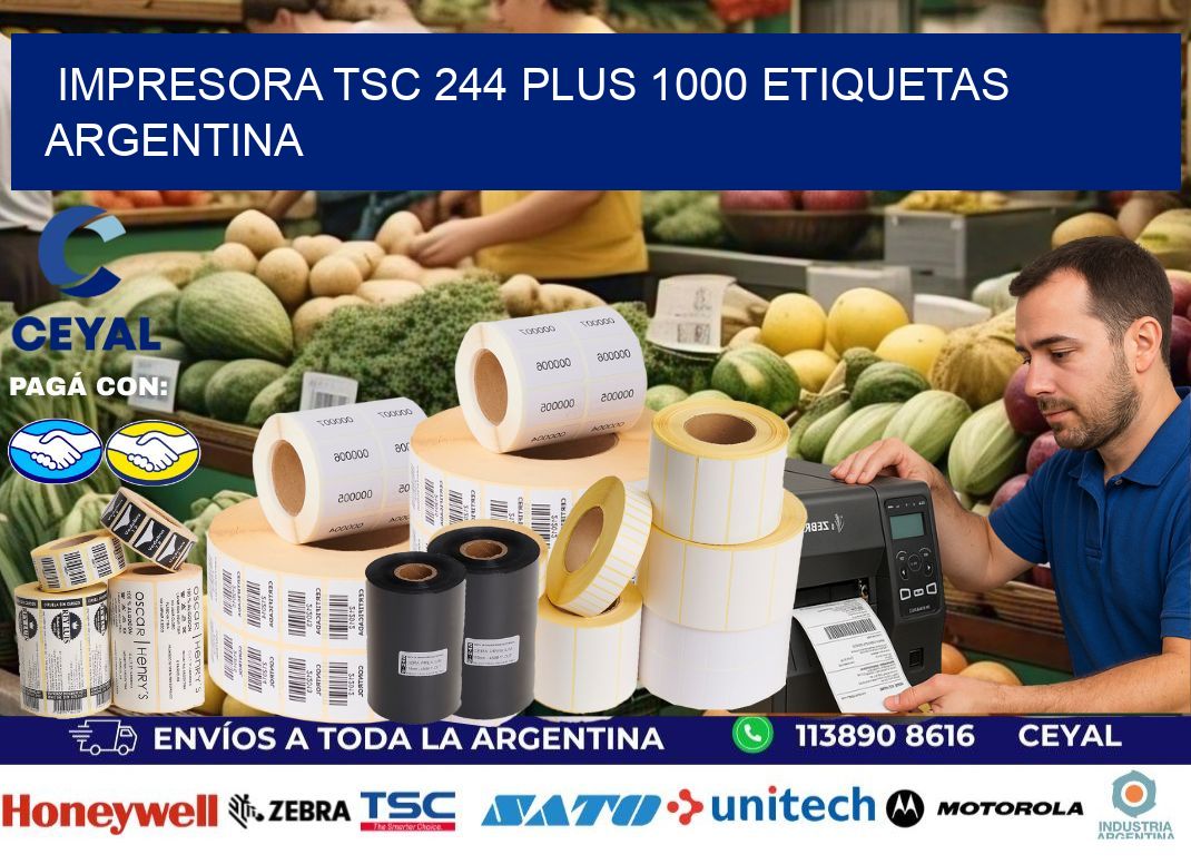 Impresora tsc 244 plus 1000 etiquetas argentina