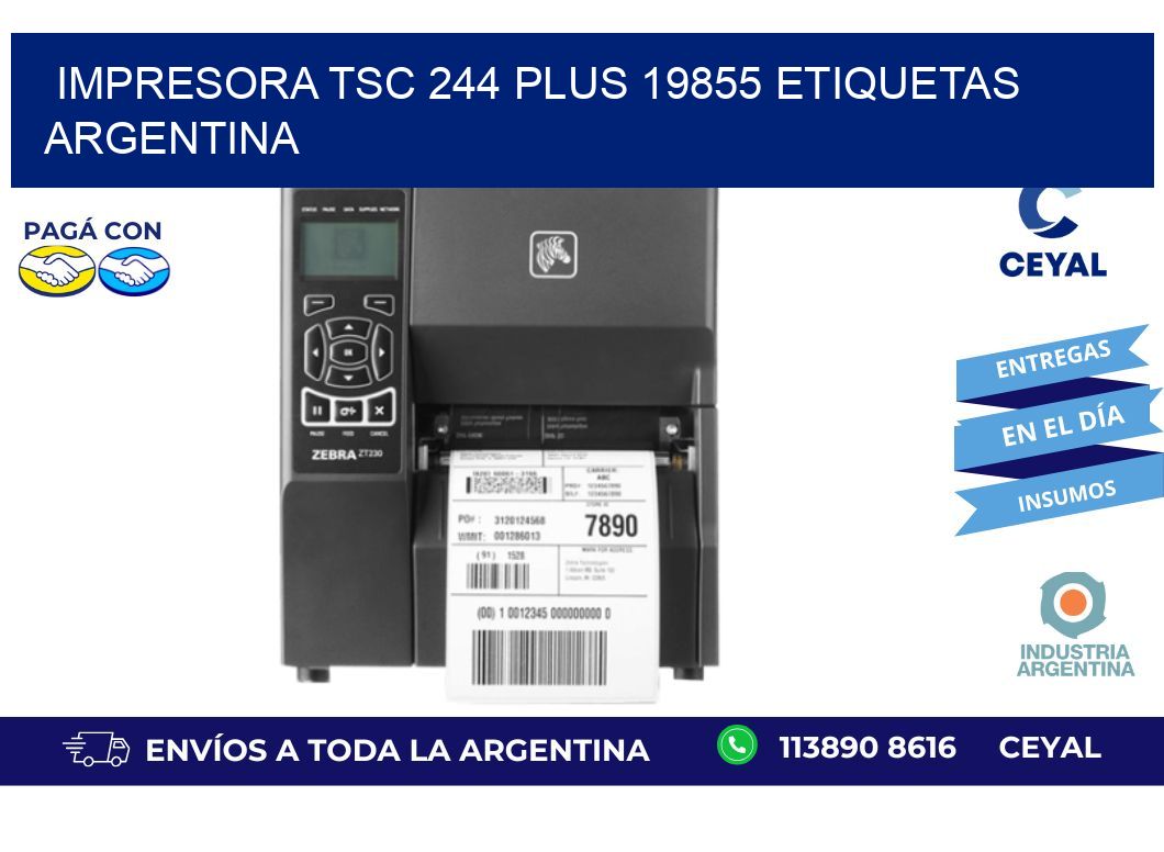 Impresora tsc 244 plus 19855 etiquetas argentina