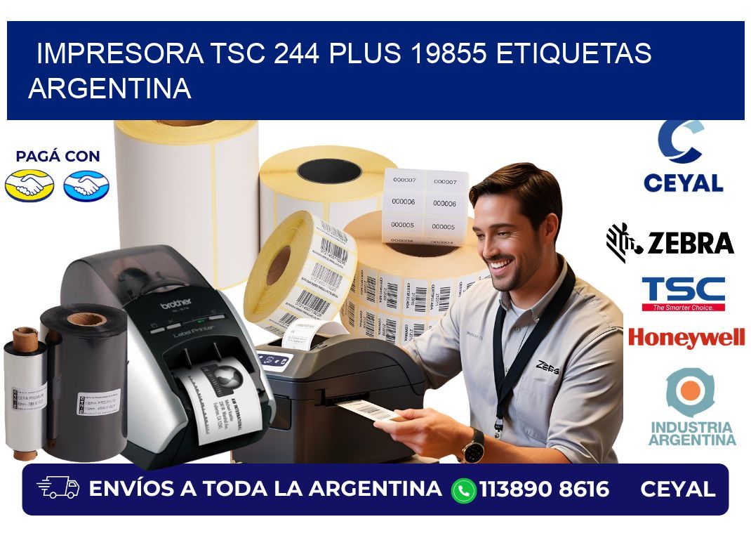 Impresora tsc 244 plus 19855 etiquetas argentina