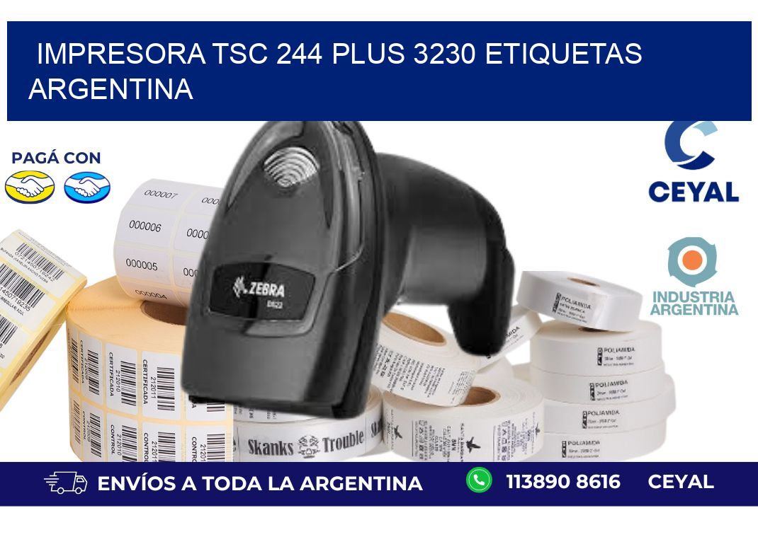 Impresora tsc 244 plus 3230 etiquetas argentina
