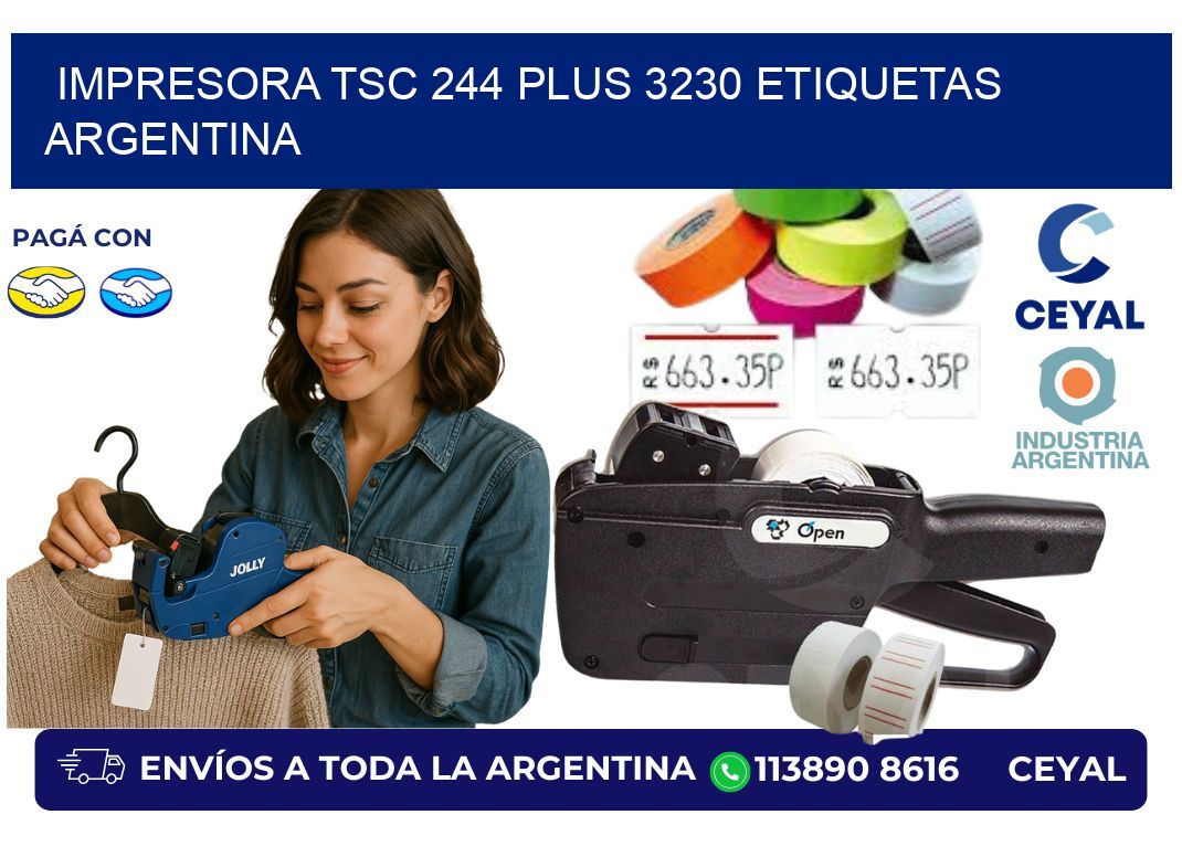 Impresora tsc 244 plus 3230 etiquetas argentina