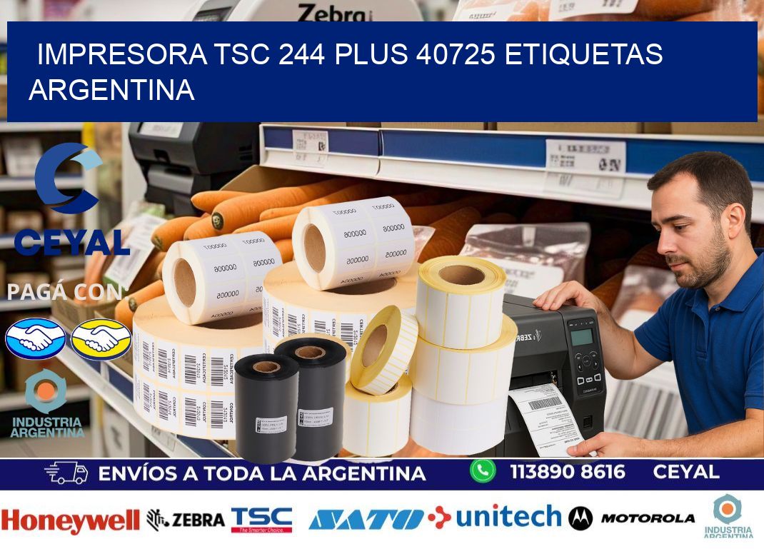Impresora tsc 244 plus 40725 etiquetas argentina