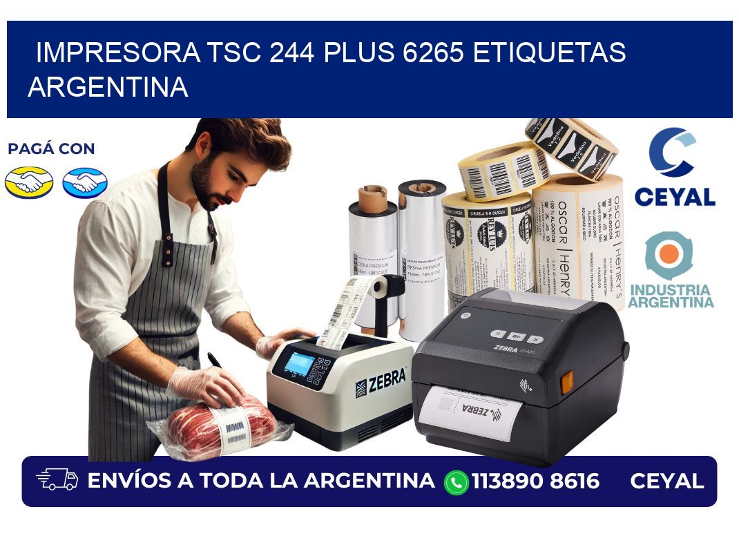 Impresora tsc 244 plus 6265 etiquetas argentina