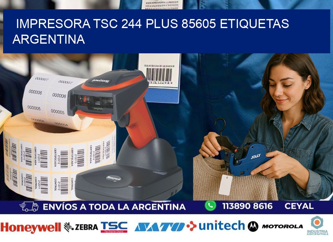 Impresora tsc 244 plus 85605 etiquetas argentina