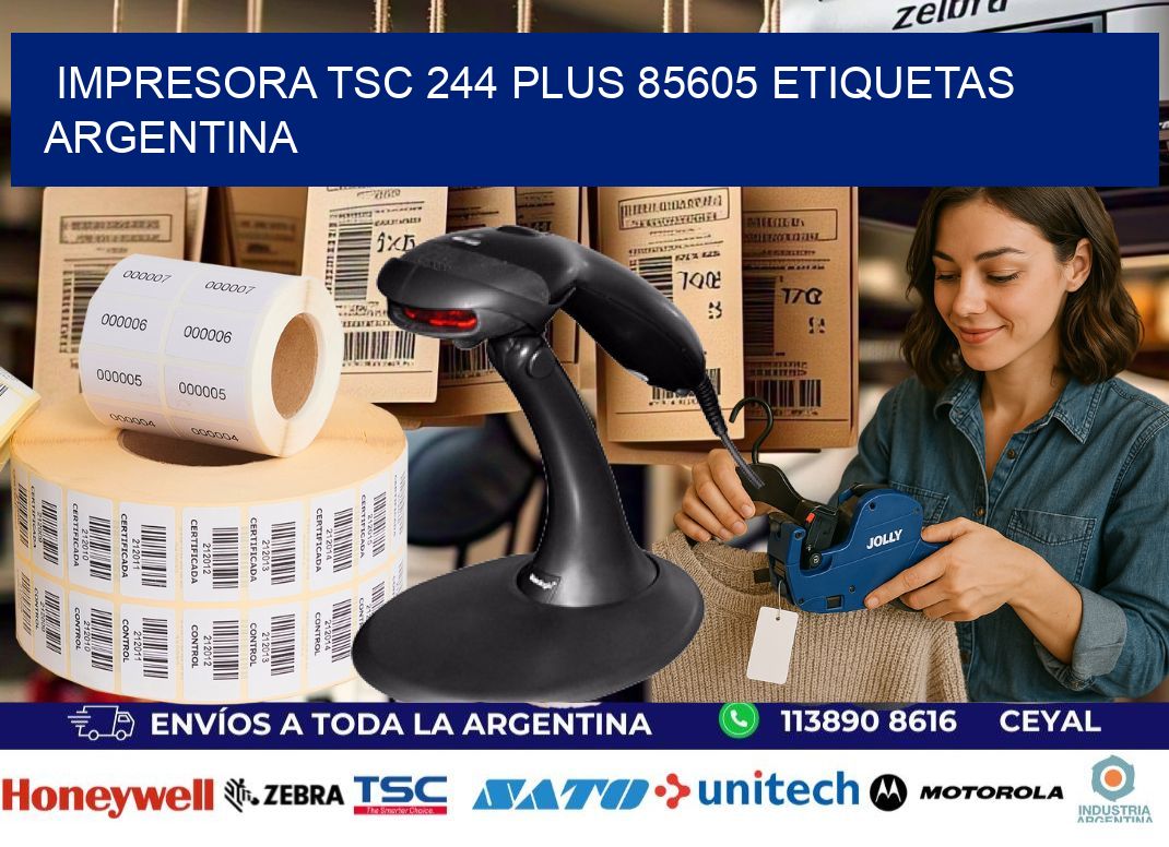 Impresora tsc 244 plus 85605 etiquetas argentina