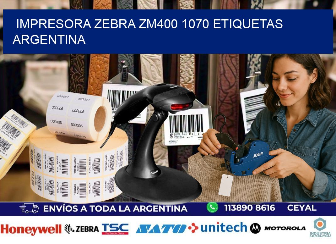 Impresora zebra zm400 1070 etiquetas argentina