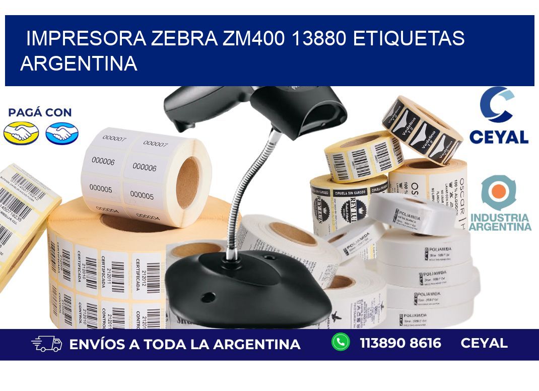 Impresora zebra zm400 13880 etiquetas argentina