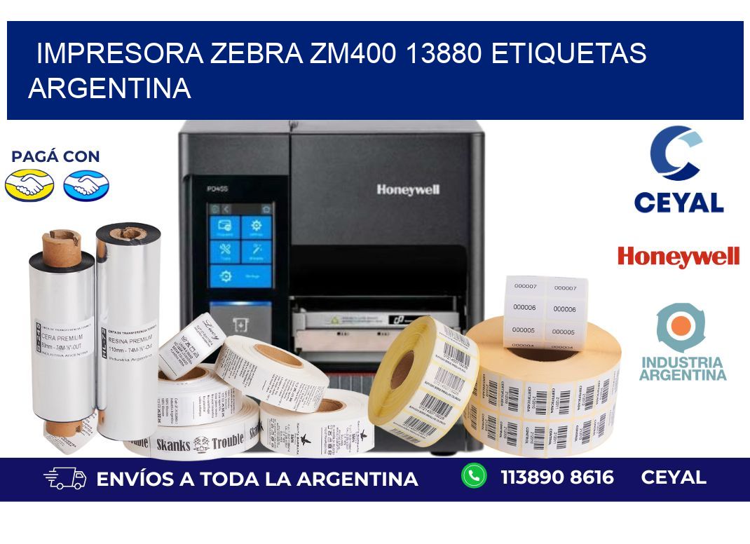 Impresora zebra zm400 13880 etiquetas argentina