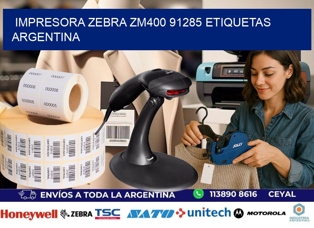 Impresora zebra zm400 91285 etiquetas argentina
