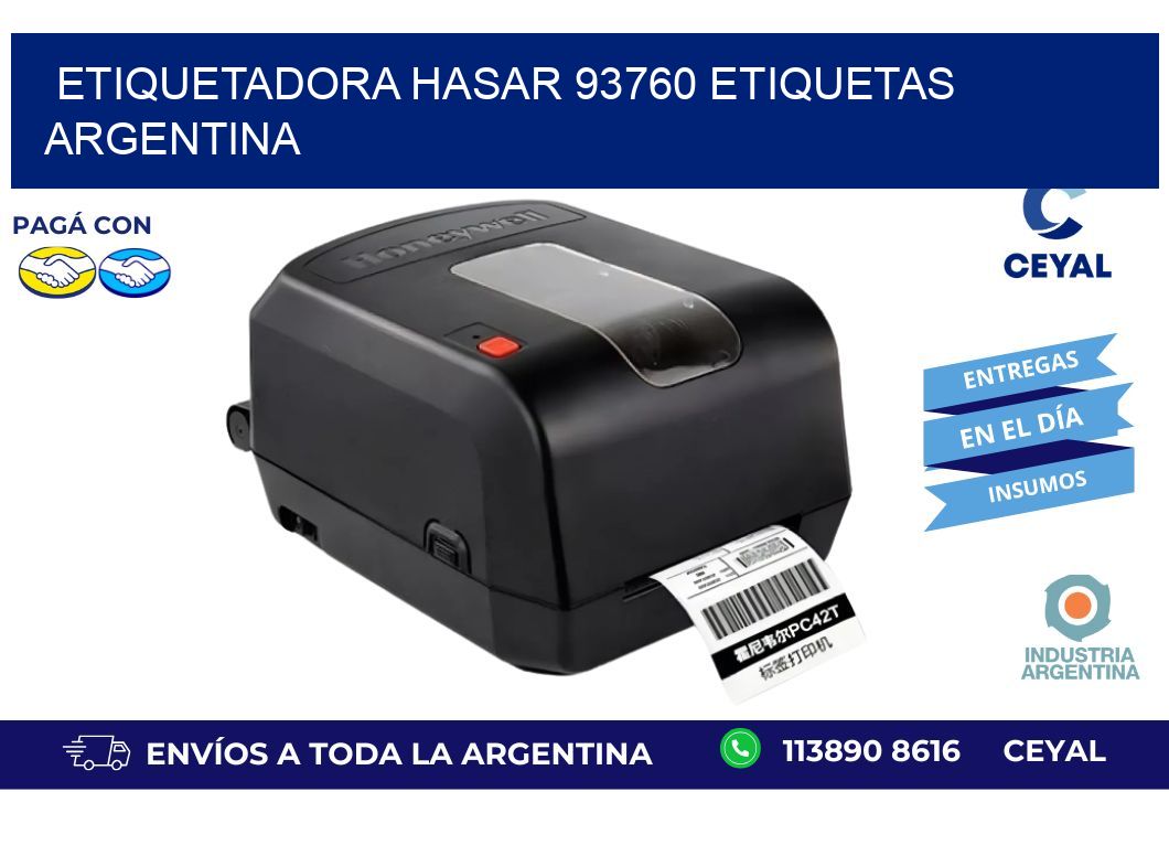 etiquetadora hasar 93760 etiquetas argentina