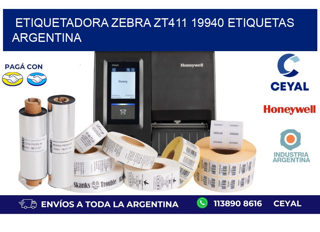 etiquetadora zebra zt411 19940 etiquetas argentina