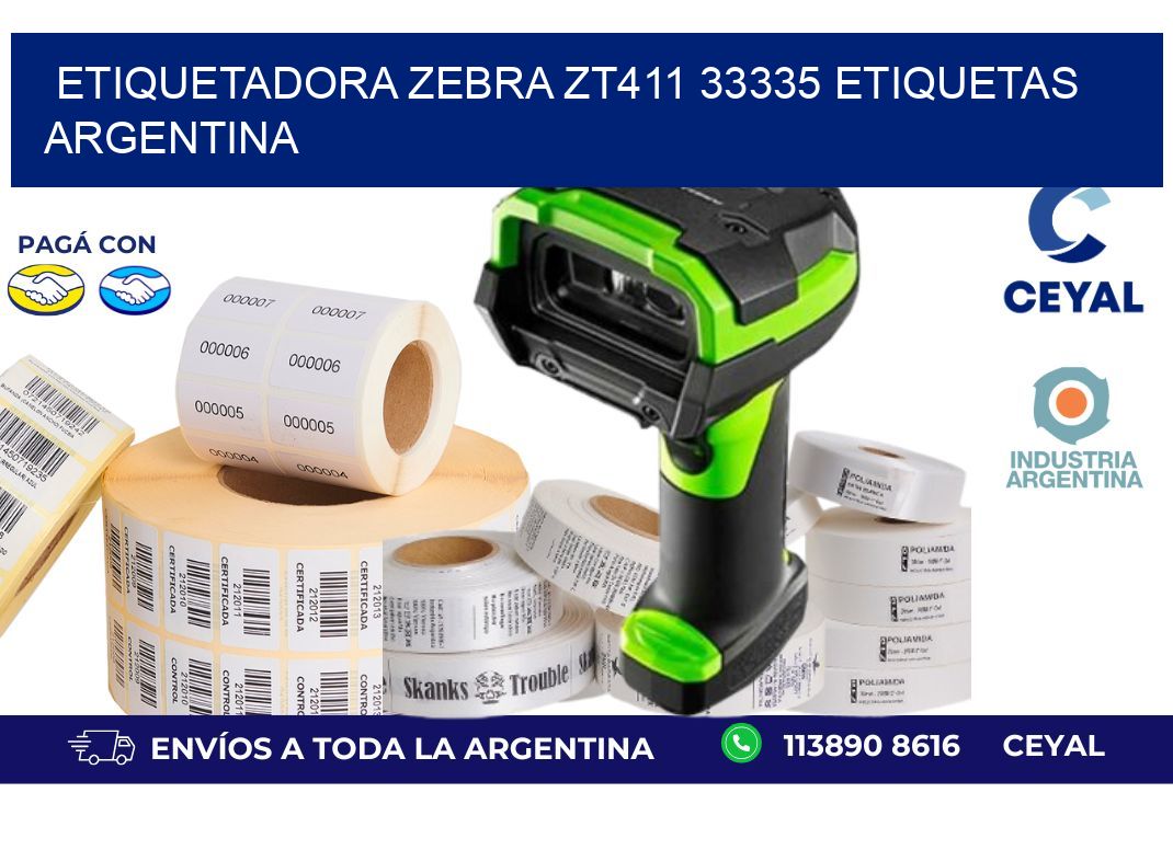 etiquetadora zebra zt411 33335 etiquetas argentina