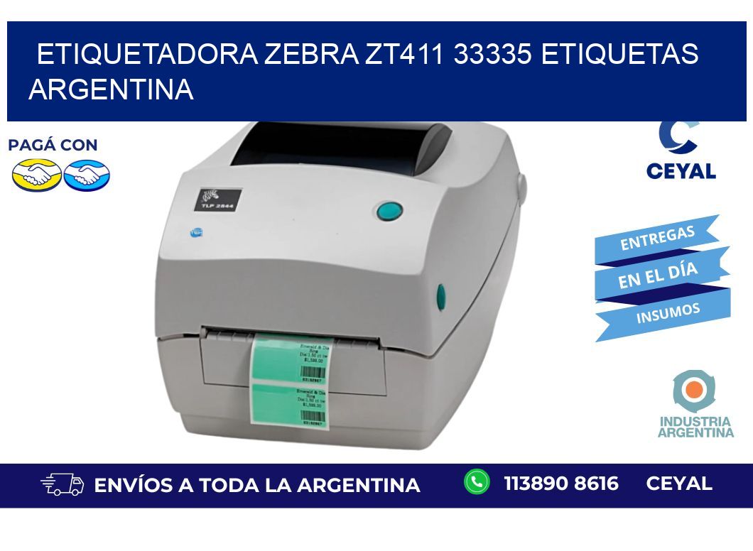 etiquetadora zebra zt411 33335 etiquetas argentina