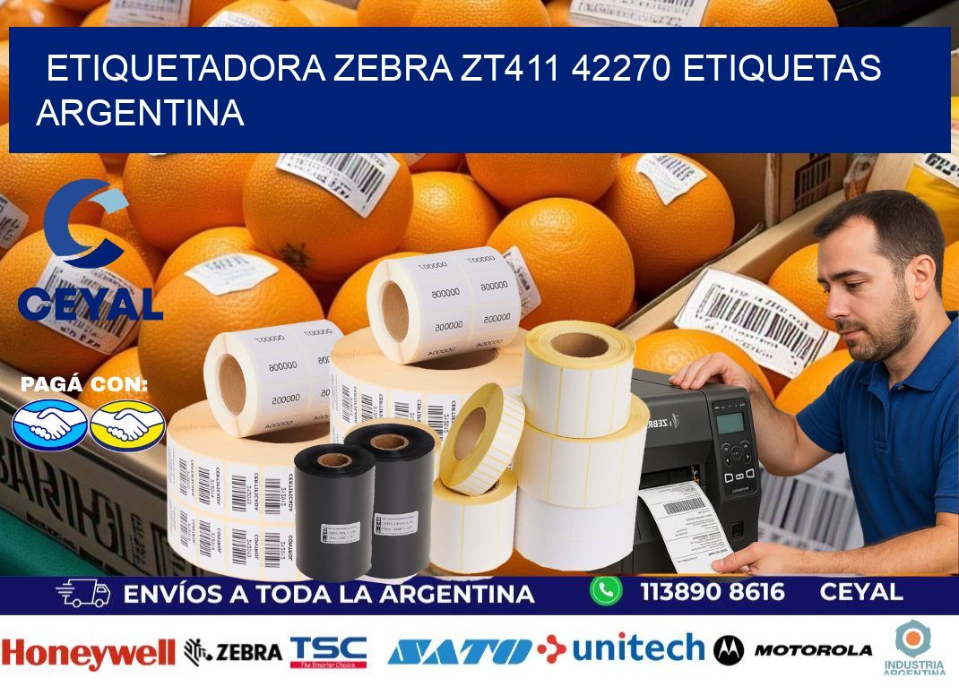 etiquetadora zebra zt411 42270 etiquetas argentina